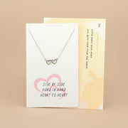HEART To HEART 925 Sterling Silver Pendant Adjustable Chain with Message Postcard
